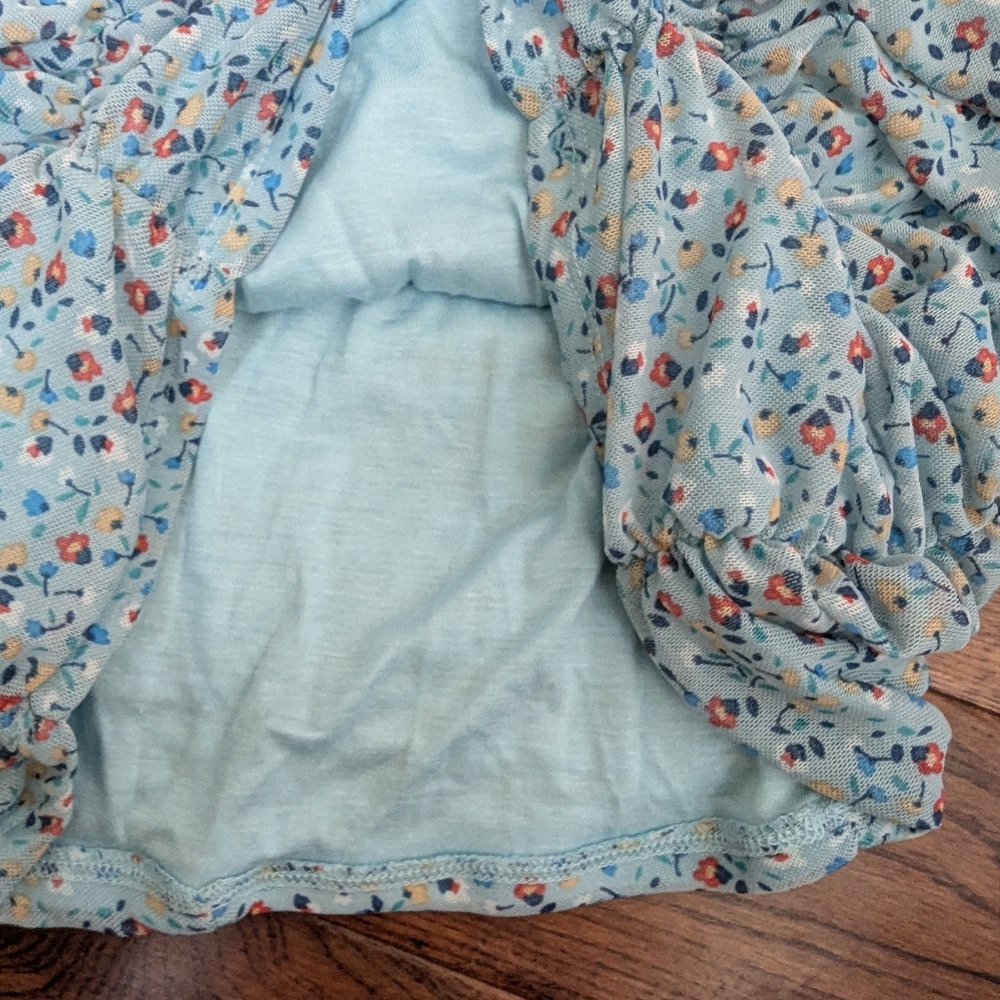 Urban Outfitters Blue Ditsy Floral Ruched Bodycon Dress Size Small NWT - Picture 6 of 6